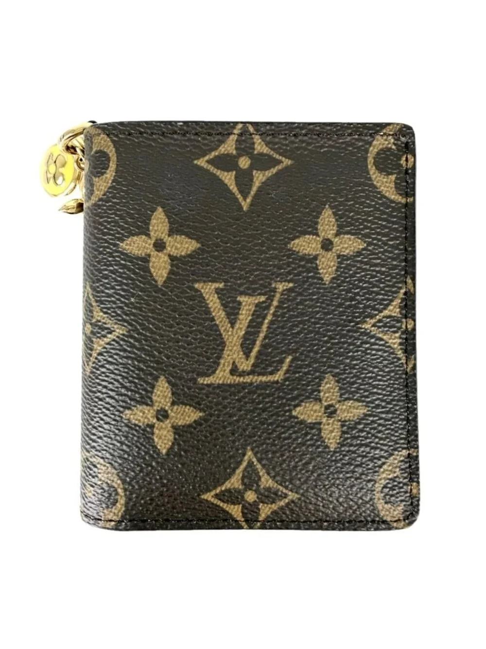 Louis Vuitton Bifold Wallet Pocket LV Charm Mini Zesty Lime Monogram Canvas